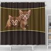 Abyssinian cat Print Shower Curtain-Free Shipping