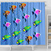 Colorful Angel Fish Print Shower Curtains-Free Shipping