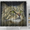 Amazing Norwegian Forest Cat Print Shower Curtains-Free Shipping