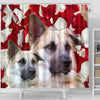 Chinook Dog Print Shower Curtains-Free Shipping