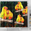 Sun Conure Parrot Art Print Shower Curtains-Free Shipping