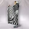 Black & White Snake Print Hooded Blanket-Free Shipping