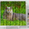 Chartreux Cat Nature Print Shower Curtain-Free Shipping