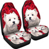 Westie On Rose Print Car Seat Covers-Free Shipping