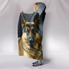 German Shepherd Print Hooded Blanket-Free Shipping