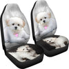 Cute Maltese Dog Print Car Seat Covers-Free Shipping