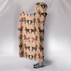 Cute Yorkie Pattern Print Hooded Blanket-Free Shipping