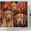 Wirehaired Vizsla Dog Print Shower Curtains-Free Shipping