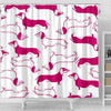 Dachshund Patterns Print Shower Curtain-Free Shipping