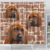 Redbone Coonhound Print Shower Curtains-Free Shipping