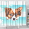 Papillon Dog Print Shower Curtain-Free Shipping