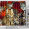 Cute Maine Coon Print Shower Curtains-Free Shipping