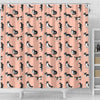 Border Collie Dog Pattern Print Shower Curtains-Free Shipping