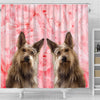Berger Picard On Pink Print Shower Curtains-Free Shipping