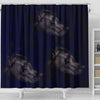 Black Great Dane Dog Art Print Shower Curtains-Free Shipping