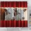 Hereford Cattle (Cow) Print Shower Curtain-Free Shipping