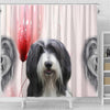 Bearded Collie Print Shower Curtain-Free Shipping