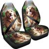 Golden Retriever Art Print Car Seat Covers- Free Shipping