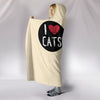 I Love Cats Hooded Blanket for Cat Lovers