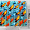 Platy Fish Print Shower Curtains-Free Shipping