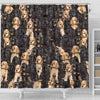 Cocker Spaniel In Lots Print Shower Curtain-Free Shipping