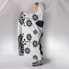 Cow Print with floral Hooded Blanket-Free Shipping