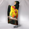 Sun Conure Parrot Print Hooded Blanket-Free Shipping