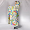 Floral color Print Hooded Blanket-Free Shipping