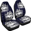 Siberian Husky Dog Art Print Car Seat Covers-Free Shipping