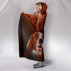 Cute Irish Red and White Setter Print Hooded Blanket-Free Shipping