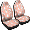 White Persian Cat Pattern Print Car Seat Covers-Free Shipping