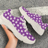 Paw Print Purple Chunky Sneakers (White)