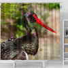 Black Stork Bird Print Shower Curtain-Free Shipping