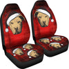 Pit Bull Terrier On Red Print Car Seat Covers-Free Shipping