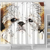 Cute Shih Tzu Dog Art Print Shower Curtain-Free Shipping