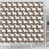 Sealyham Terrier Dog Pattern Print Shower Curtains-Free Shipping