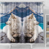 Amazing Samoyed Dog Print Shower Curtains-Free Shipping