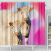 Charolais Cattle (Cow) Print Shower Curtain-Free Shipping