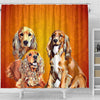 English Cocker Spaniel Print Shower Curtain-Free Shipping