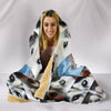 Siberian Husky Dog Eyes Print Hooded Blanket-Free Shipping