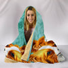 Papillon Dog Art Print Hooded Blanket-Free Shipping