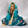 Neon Tetra Fish Print Hooded Blanket-Free Shipping