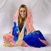 Hyacinth Macaw Parrot Print Hooded Blanket-Free Shipping
