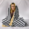 Black & White Snake Print Hooded Blanket-Free Shipping