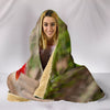 Black Stork Bird Print Hooded Blanket-Free Shipping