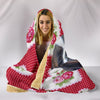 Saint Bernard Dog Red Print Hooded Blanket-Free Shipping