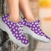 Paw Print Purple Chunky Sneakers (White)