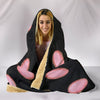 Pink Paws Print Hooded Blanket-Free Shipping