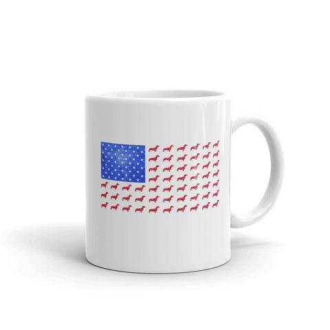 American Dachshund Flag Coffe Mug - 11oz or 15 oz