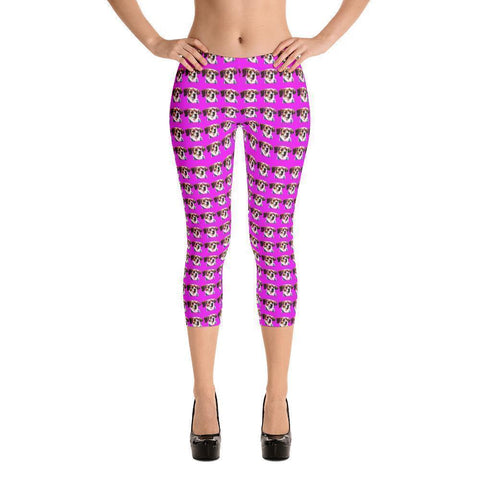 Dog Print Pink Leggings (Free Shipping)-Paww-Printz-Merchandise